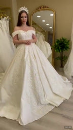 G21-036 عاجي فستان منفوش فستان زفاف Main Clean Frame