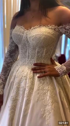 G21-061 عاجي فستان منفوش فستان زفاف Main Clean Frame