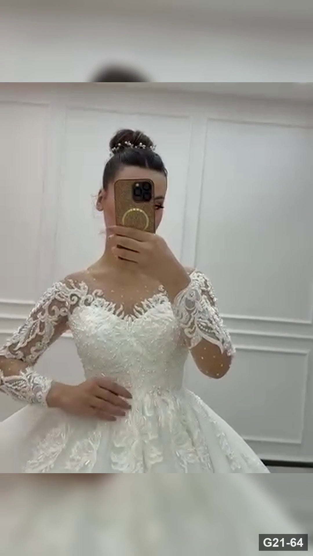 G21-064 عاجي فستان منفوش فستان زفاف Main Clean Frame