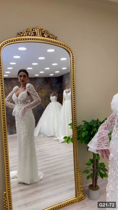 G21-072 عاجي حورية البحر فستان زفاف Main Clean Frame