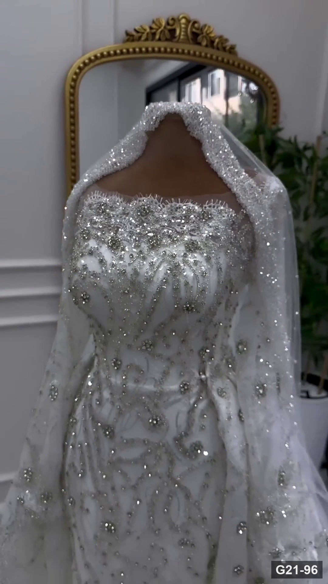 G21-096 عاجي فستان منفوش فستان زفاف Main Clean Frame