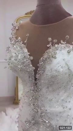 G21-122 عاجي فستان منفوش فستان زفاف Main Clean Frame