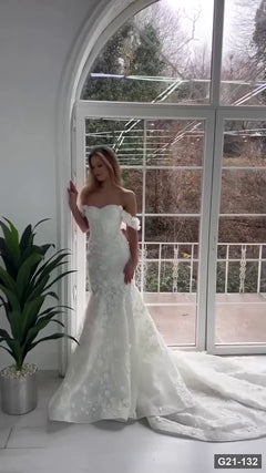 G21-132 عاجي قصة قصة -Line فستان زفاف Main Clean Frame