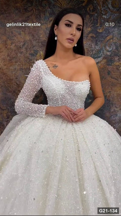 G21-134 عاجي فستان منفوش فستان زفاف Main Clean Frame