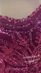 G21-118 عنابي قصة مستقيمة دانتيل فستان خطوبة
